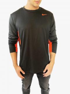 Nike Nike DRI-FIT Black sportovní funkční černé triko s dlouhým rukávem a logem - XL / Černá / Nike