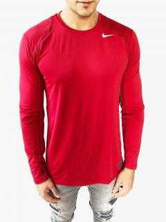 Nike Nike PRO DRI-FIT Fitted Red sportovní pohodlné triko s dlouhým rukávem - L / Červená / Nike