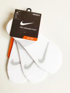 Nike Nike Soft Dry Footie sportovní bílé nízké ponožky s logem 3 páry - 38-44 / Bílá / Nike