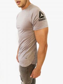 Reebok Reebok Long Fit pohodlné sportovní triko s krátkým rukávem - S / Šedá / Reebok