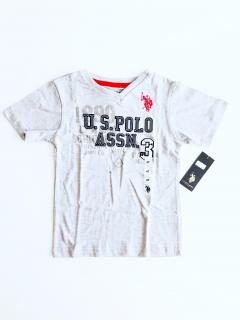 U.S. Polo ASSN. U.S. Polo Assn. Logo Grey stylové dětské triko - Dítě 4-5 let / Šedá / U.S. Polo Assn / Chlapecké