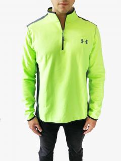 Under Armour Under Armour ColdGear® Lime pohodlná funkční mikina s částečným zipem bez kapuce - L / Limetková / Under Armour