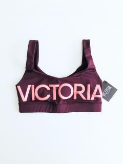 Victoria's Secret Victoria's Secret Logo pohodlná vínová sportovní podprsenka z kolekce Victoria Sport - S / Vínová / Victoria's Secret