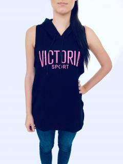 Victoria's Secret Victoria's Secret mikina s kapucí bez rukávů z kolekce Victoria Sport - S / Černá / Victoria's Secret
