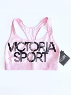 Victoria's Secret Victoria's Secret The Player Pink stylová růžová sportovní podprsenka s nápisem Victoria Sport - S / Růžová / Victoria's Secret