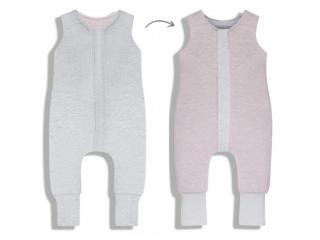 Celoroční spací pytel s nohavicemi Sleepee Melange Grey/Pink XS