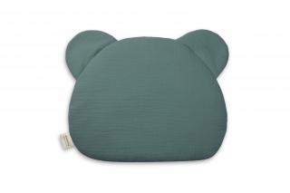 Mušelínový plochý polštář Teddy Bear Sleepee Ocean Green Světlejší zelená