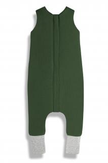Mušelínový spací pytel s nohavicemi Sleepee Bottle Green M