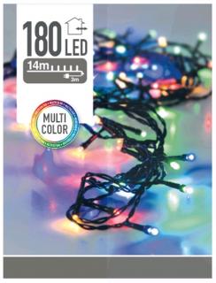 LED vánoční dekorační řetěz 14m 180led IP44 - RGB