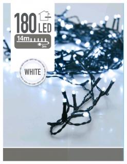 LED vánoční dekorační řetěz 14m 180led IP44 - Studená bílá