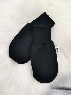 Bezpalcové rukavičky softshellové s BERÁNKEM - černé Velikost: 12-24m