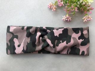 Čelenka - army pink Obvod čelenky: 46-48 cm