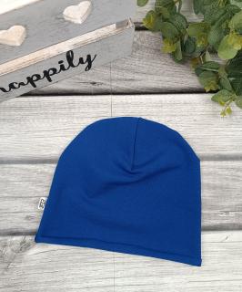 Čepice jednovrstvá - Středně modrá Obvod hlavičky: 36-39 cm