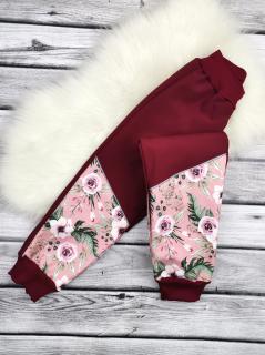 Zimní softshellové kalhoty - bordo, Essence Velikost: 110