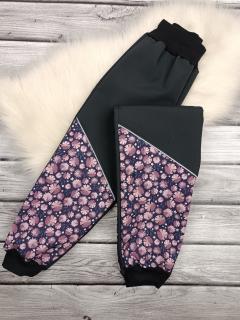 Zimní softshellové kalhoty - Kvítí Velikost: 104