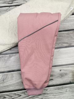 Zimní softshellové kalhoty s BERÁNKEM - Baby pink Velikost: 110