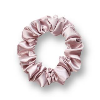 Úzká scrunchie gumička - Pudrově růžová