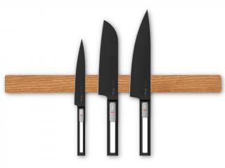 Wook | dřevěná magnetická lišta na nože - třešeň montáž: montáž na sklo/zeď, velikost: 50 x 4 x 2 cm (9 nožů)