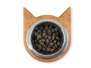 Wook | Miska pro kočky se dřevěným stojanem 200ml - cedr