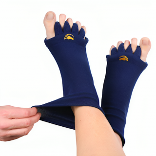 Adjustační ponožky tmavě modrá s volným lemem Velikost: L
