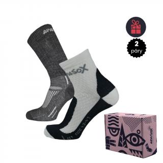 APASOX Dárkový balíček ponožek HIKING Velikost: 35-38