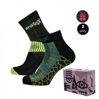 APASOX Dárkový balíček ponožek RUNNER Velikost: 35-38