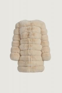 Dámský kožich 6v1 Barva kožešiny: Přírodní bílá | Natural white, Velikost: XS