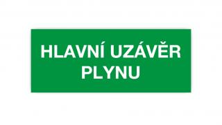 Hlavní uzávěr plynu (Úniková značka)