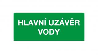 Hlavní uzávěr vody (Úniková značka)