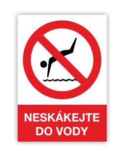 Neskákejte do vody (Zákazová značka)