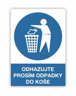 Odhazujte prosím odpadky do koše (Příkazová značka)