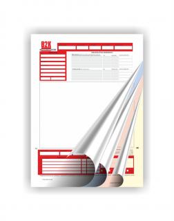Propisovací formulář Orig.+3.kopie - 2/0, dvoubarevný tisk