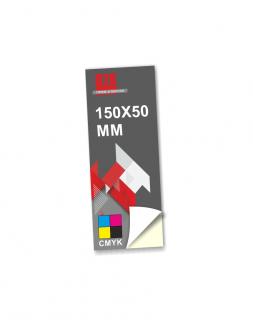 Samolepka 150x50mm, 4/0 plnobarevný jednostranný tisk (formát 150x50mm)