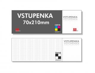 Vstupenky 70x210 - 4/1 plnobarevný/černý tisk (formát 70x210mm + perforace)