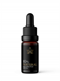 10% CBD olej Natural Raw