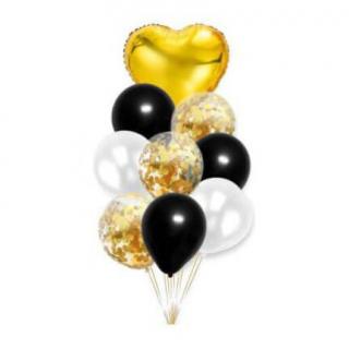 Balónkový set zlatá - černá