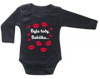 Dětské BODY Byla tady babička... - černé