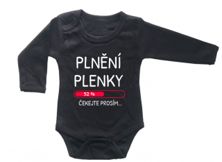 Dětské BODY - černé Plnění plenky