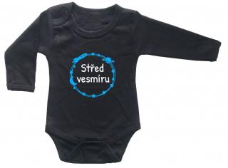Dětské BODY Střed vesmíru černé