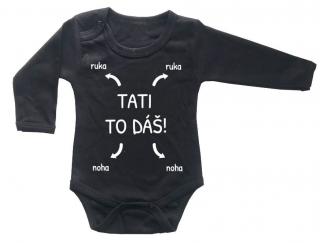 Dětské BODY Tati to dáš! - Černá
