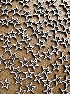 Hvězdičky II - dřevěné výřezy / tvoření 5 cm