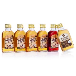 Včelařství Sláma Medovina z Vysočiny Speciální  degustační set  6x 0,1 l + dárková taška