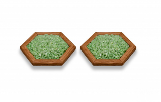 Bosé chodníky - Minihexagon zelený mramor set 2ks