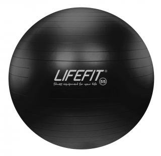 LIFEFIT - Gymnastický míč LIFEFIT ANTI-BURST 55cm, černý
