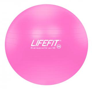 LIFEFIT - Gymnastický míč LIFEFIT ANTI-BURST 55cm, růžový