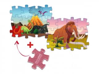 Muffik - Everlasting Puzzle Dinosauři/Pravěk 12 ks Varianta: Brachiosaurus/Mamut