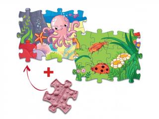 Muffik - Everlasting Puzzle Podmořský svět/Hmyz 12 ks Varianta: Chobotnice/Beruška