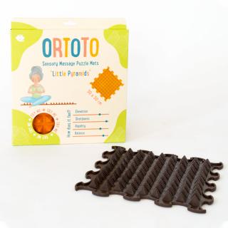Ortoto - ortopedická podlaha Malé pyramidy tvrdé - dárkové balení 1 ks Barva: Čokoládová