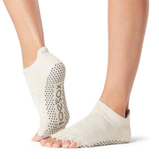 ToeSox Half Toe Low Rise Grip - Oatmeal Velikost: S (small)