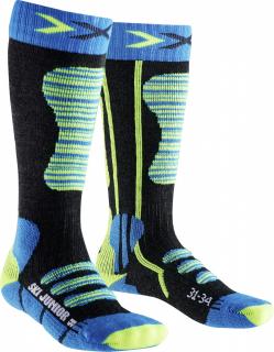 X-Socks Ski junior Turguolse/Yellow Ponožky: 27-30